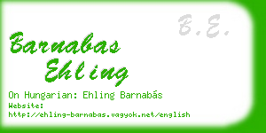 barnabas ehling business card