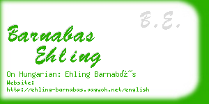 barnabas ehling business card